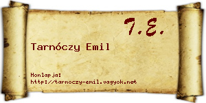 Tarnóczy Emil névjegykártya